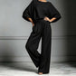 🏆 Ensemble deux pièces femme – Haut ample & pantalon large – Tissu fluide, coupe confortable & look élégant – parfait pour le bureau, les voyages ou les journées d’été 🌸