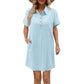 Robe Chemise Décontractée À Manches Courtes avec Poches et Boutons