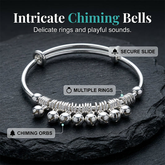 🔔 PROMO LIMITÉE 50% DE RÉDUCTION ! 💥 Bracelet Délicat Clochettes en Argent – Réglable, Son Doux, Fini Poli ✨