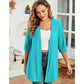 🧥 OFFRE LIMITÉE -50% ! ✨ Cardigan Ouvert Grande Taille pour Femme – Léger, Mi-Long, Manches À Moitié 🍁