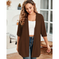 🧥 OFFRE LIMITÉE -50% ! ✨ Cardigan Ouvert Grande Taille pour Femme – Léger, Mi-Long, Manches À Moitié 🍁