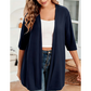 🧥 OFFRE LIMITÉE -50% ! ✨ Cardigan Ouvert Grande Taille pour Femme – Léger, Mi-Long, Manches À Moitié 🍁