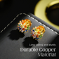 ✨ Boucles d'oreilles clous feu d'artifice – Zircone cubique scintillante, cuivre plaqué or 18K – Légères (8g) et confortables – Cadeau idéal pour toutes occasions 🎆💎