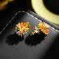 ✨ Boucles d'oreilles clous feu d'artifice – Zircone cubique scintillante, cuivre plaqué or 18K – Légères (8g) et confortables – Cadeau idéal pour toutes occasions 🎆💎