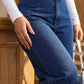 Jean taille haute à jambes larges pour femme