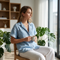 Chemise courte en denim à col tailleur ample pour femme