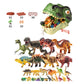 🦕🔍 Kit éducatif dinosaures 46/52/64 pièces – Fossiles, outils, boîte T-Rex, parfait pour jeu créatif et découverte des petits paléontologues, une aventure scientifique qui captive les enfants des heures durant 🌿🦴