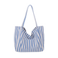 👜 50% DE RÉDUCTION 🏖️ Sac cabas de plage à rayures verticales classiques – Léger & spacieux – Lavable en machine, parfait pour courses, piscine ou week-end 🛍️