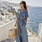 Women's Striped Crop Top & Wide-Leg Pants Set