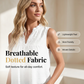 Women’s Polka-Dot Sleeveless Top with Lace V-Neck