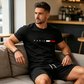 👕🏃♂️ PROMO LIMITÉE 50% ! Ensemble 2 Pièces Homme Imprimé – Tissu Respirant, Coupe Sport, 5 Tailles, Style Athleisure Moderne & Polyvalent ✨