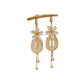 Boucles d'Oreilles Pendantes Élégantes à Fleurs et Pompons