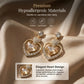 Boucles d'oreilles pendantes scintillantes à double cœur pour femme