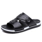 Men's Faux Leather Slip-On Sandals