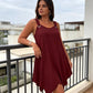 Robe Sans Manches à Ourlet Asymétrique pour Femme