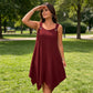 Robe Sans Manches à Ourlet Asymétrique pour Femme