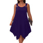 Robe Sans Manches à Ourlet Asymétrique pour Femme