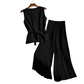 Ensemble 2 Pièces Top Sans Manches et Pantalon pour Femme