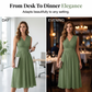 Robe Élégante Sans Manches Col V pour Femme