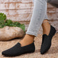 Chaussures plates en tricot à bout pointu pour femme – Mocassins à enfiler