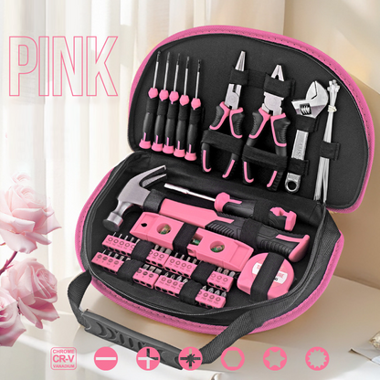 Kit d'Outils Ménagers Rose Complet