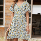 Robe À Col V et Imprimé Floral pour Femme