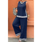 🤍Ensemble Top Sans Manches et Pantalon Large pour Femme✨
