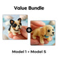 🎁🐾 PROMO FLASH 50% ! Kit Créatif 3D Chiot en Perles – Sans Outils, Perles Réutilisables, 6 Modèles, Cadeau Anniversaire & Décoration Bureau 🎂