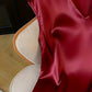 Top Satiné À Col V Uni pour Femme