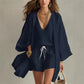 Ensemble Loungewear 3 Pièces Décontracté Femme avec Cardigan
