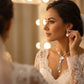 📢50 % DE RÉDUCTION⏰Ensemble collier et boucles d'oreilles « Fleur » en zircon pour femme