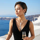📢50 % DE RÉDUCTION⏰Ensemble collier et boucles d'oreilles « Fleur » en zircon pour femme
