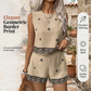 Ensemble Top Sans Manches & Short À Imprimé Bohème pour Femme