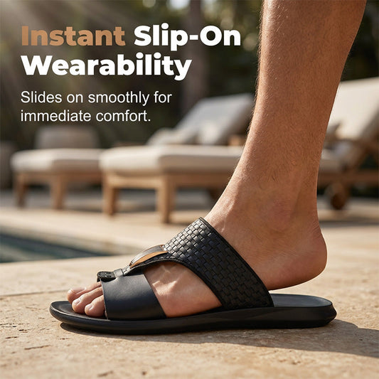 Sandales Plates Casual À Enfiler pour Homme