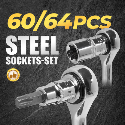 🔧 50% DE RÉDUCTION ! ⚙️ Jeu de Douilles en Acier CR-V - 32 Pièces avec Cliquet, Compatible avec la Plupart des Écrous et Boulons 🛠️📦