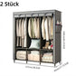 🔥📦 DERNIER JOUR -50% ! Armoire Portable en Tissu Non Tissé – Facile à Monter, Structure Acier, 3 Tailles, Idéale Chambre & Dressing 🏠