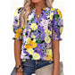 🎁Nouveautés 2026 -50%💥Top Fleuri d'Été à Manches Bouffantes pour Femme💐👔