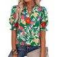 🎁Nouveautés 2026 -50%💥Top Fleuri d'Été à Manches Bouffantes pour Femme💐👔
