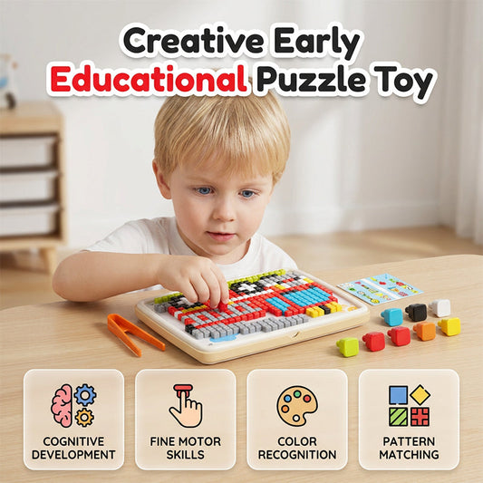 🧩 50% DE RÉDUCTION 🍄 Jouet éducatif puzzle champignon à chevilles pour enfants – Pièces colorées & faciles à saisir – Développe la motricité fine et la reconnaissance des couleurs – sans BPA, sûr pour les petits 🔴🟡