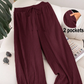 👖 -50% MAINTENANT ! 🌬️ Pantalon Casual Ample et Respirant pour Femme – Doux, léger & taille élastique – Parfait pour la détente, le voyage ou les temps chauds – Décontracté et aéré 🌸