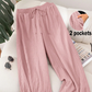 👖 -50% MAINTENANT ! 🌬️ Pantalon Casual Ample et Respirant pour Femme – Doux, léger & taille élastique – Parfait pour la détente, le voyage ou les temps chauds – Décontracté et aéré 🌸