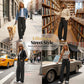 👖 -50% TEMPS LIMITÉ ! ✨ Pantalon Taille Haute À Jambes Larges pour Femme – Maille Côtelée, Cordon, Confortable 🌸