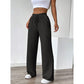 👖 -50% TEMPS LIMITÉ ! ✨ Pantalon Taille Haute À Jambes Larges pour Femme – Maille Côtelée, Cordon, Confortable 🌸