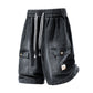 🩳 50% DE RÉDUCTION ✨ Short en jean cargo pour homme – Poches cargo, cordon de serrage & style streetwear tendance – Parfait pour l’été, les festivals ou un look urbain décontracté 🏙️