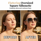 🕶️✨👓 OFFRE LIMITÉE 50% DE RÉDUCTION! Lunettes de Soleil Carrées Oversize Sans Monture – Ultra-Légères, Look Tendance, Protection UV400 – Rehaussez Instantanément Toute Tenue, du Décontracté au Chic 🌟👗