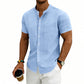 ROMO LIMITÉE : 50 % DE RÉDUCTION ! ✨ Chemise homme à manches courtes coupe ample – uni, respirante, confort au quotidien ☀️