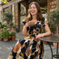Robe Maxi Plissée À Imprimé Floral Rétro pour Femme