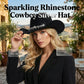 Chapeau Cowboy Strass Cœur pour Femme – Fédora Jazz Français Élégant