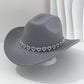 Chapeau Cowboy Strass Cœur pour Femme – Fédora Jazz Français Élégant