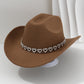 Chapeau Cowboy Strass Cœur pour Femme – Fédora Jazz Français Élégant